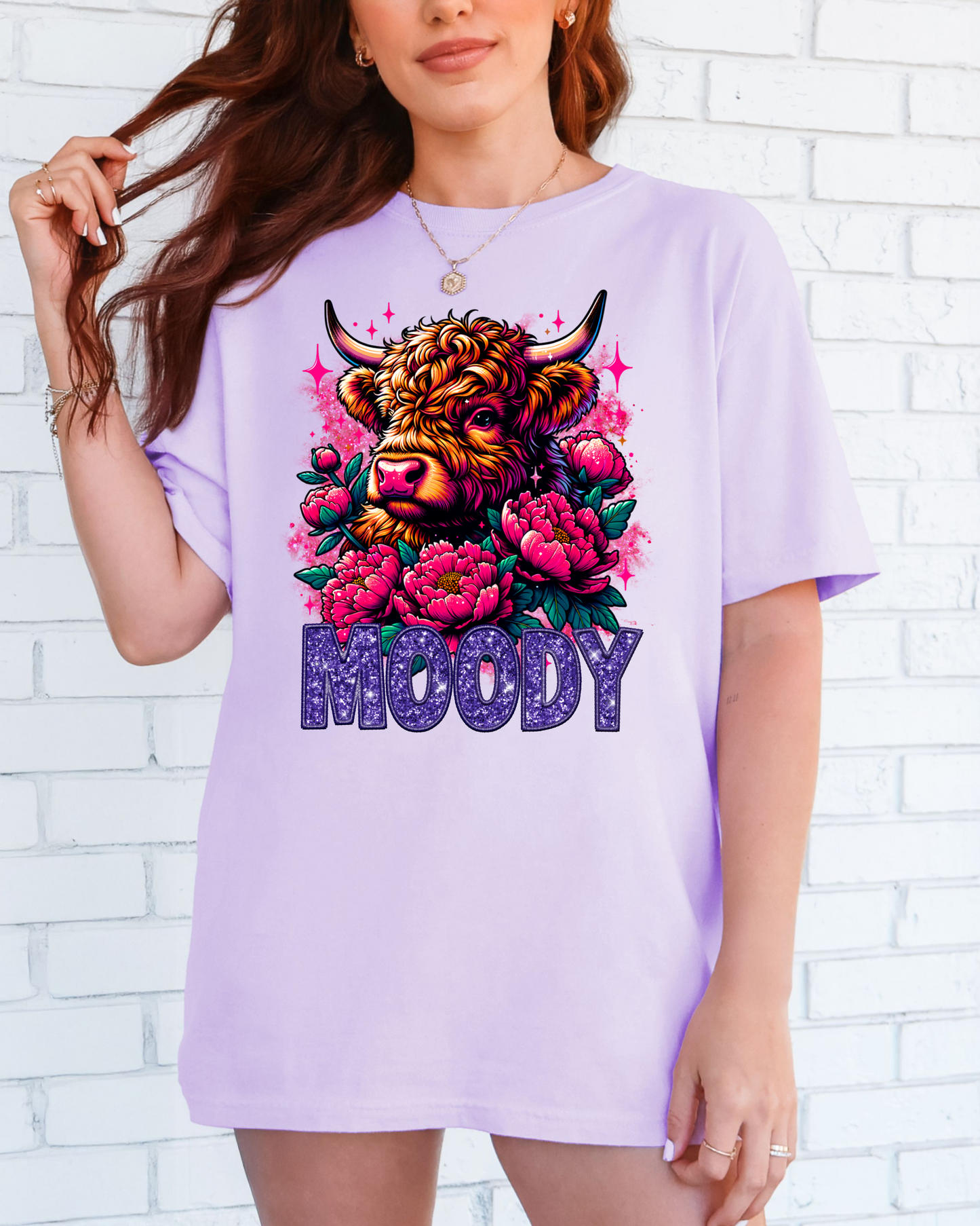 Highland Cow Moody Tshirt