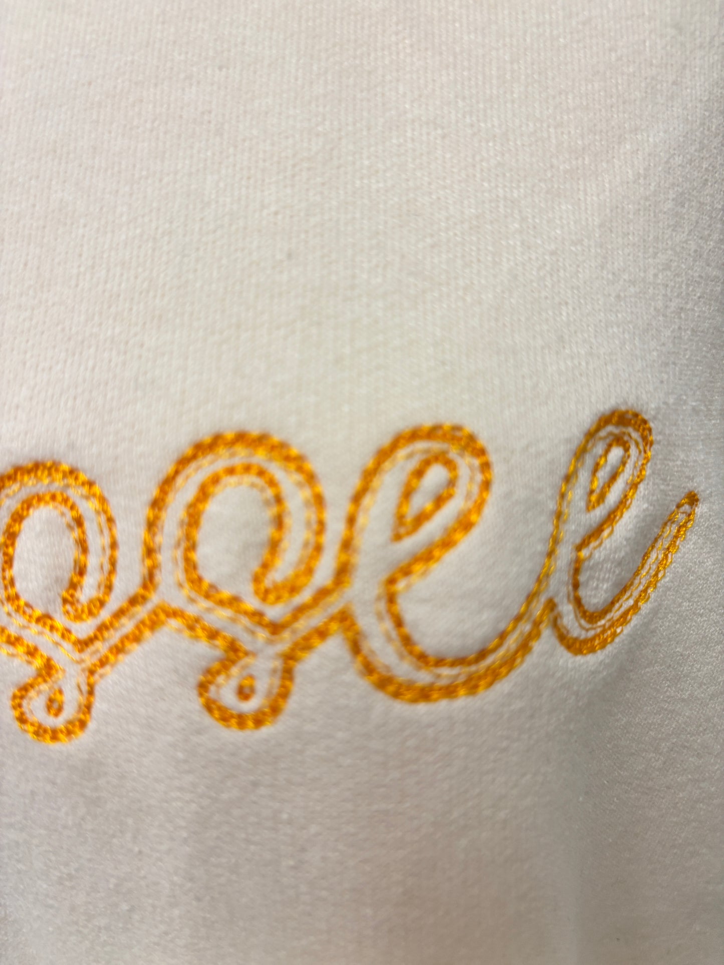 Tennessee Embroidered Sweatshirt – Cozy Cream Crewneck with Orange Script