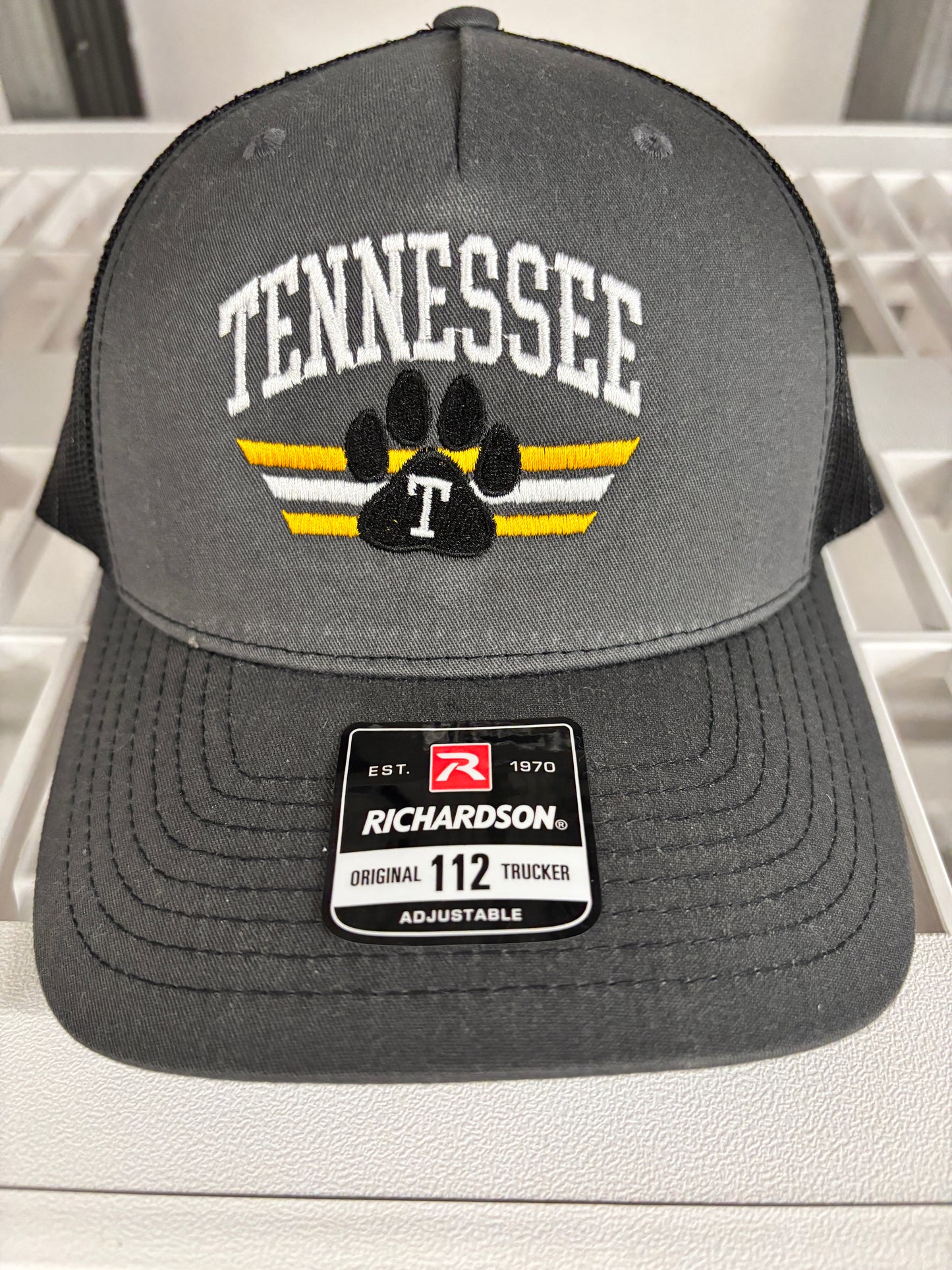 Tennessee Paw Print Embroidered Trucker Hat – Richardson 112 Adjustable Cap