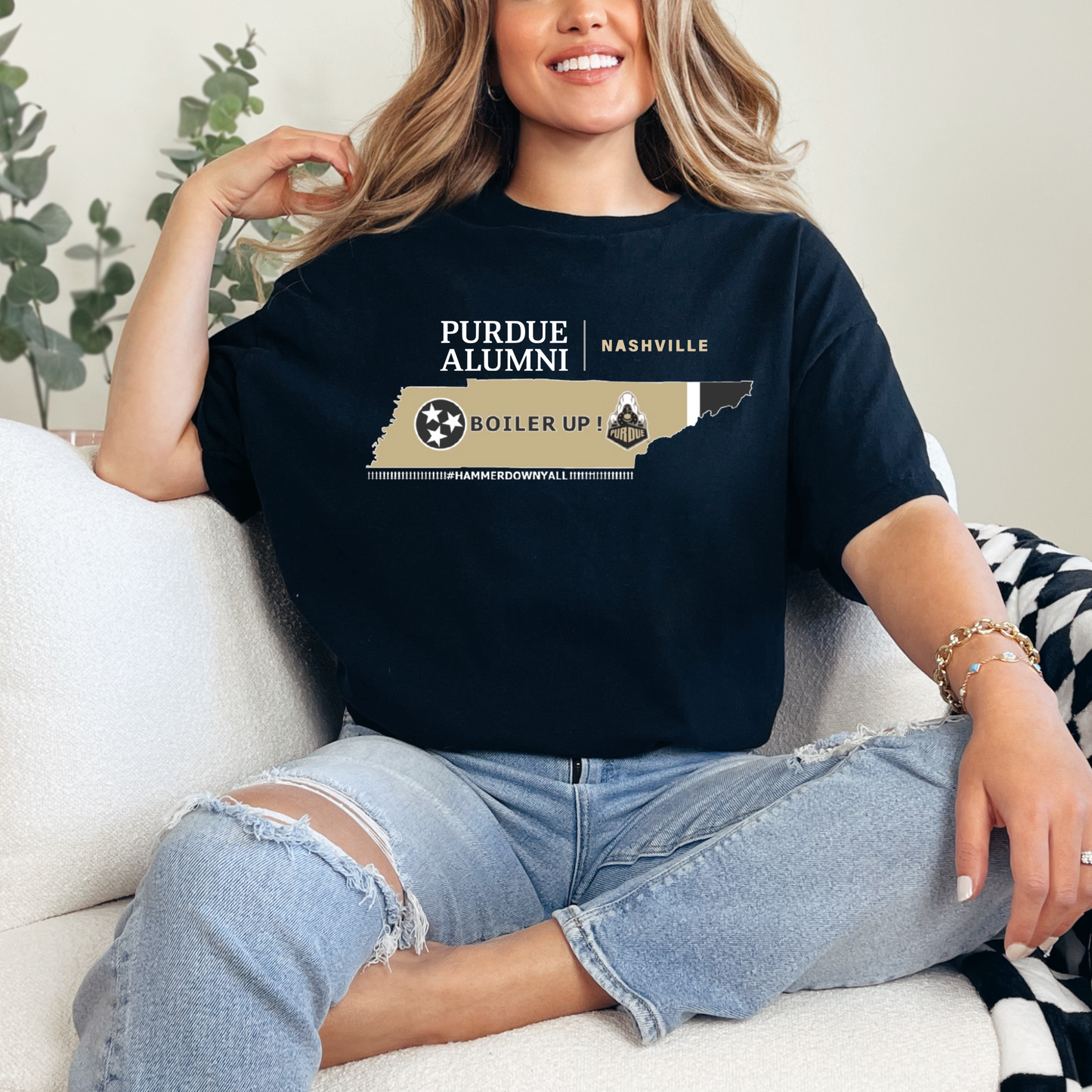 Heat Transfer Purdue University Alumni Nashville Ladie's T-Shirt