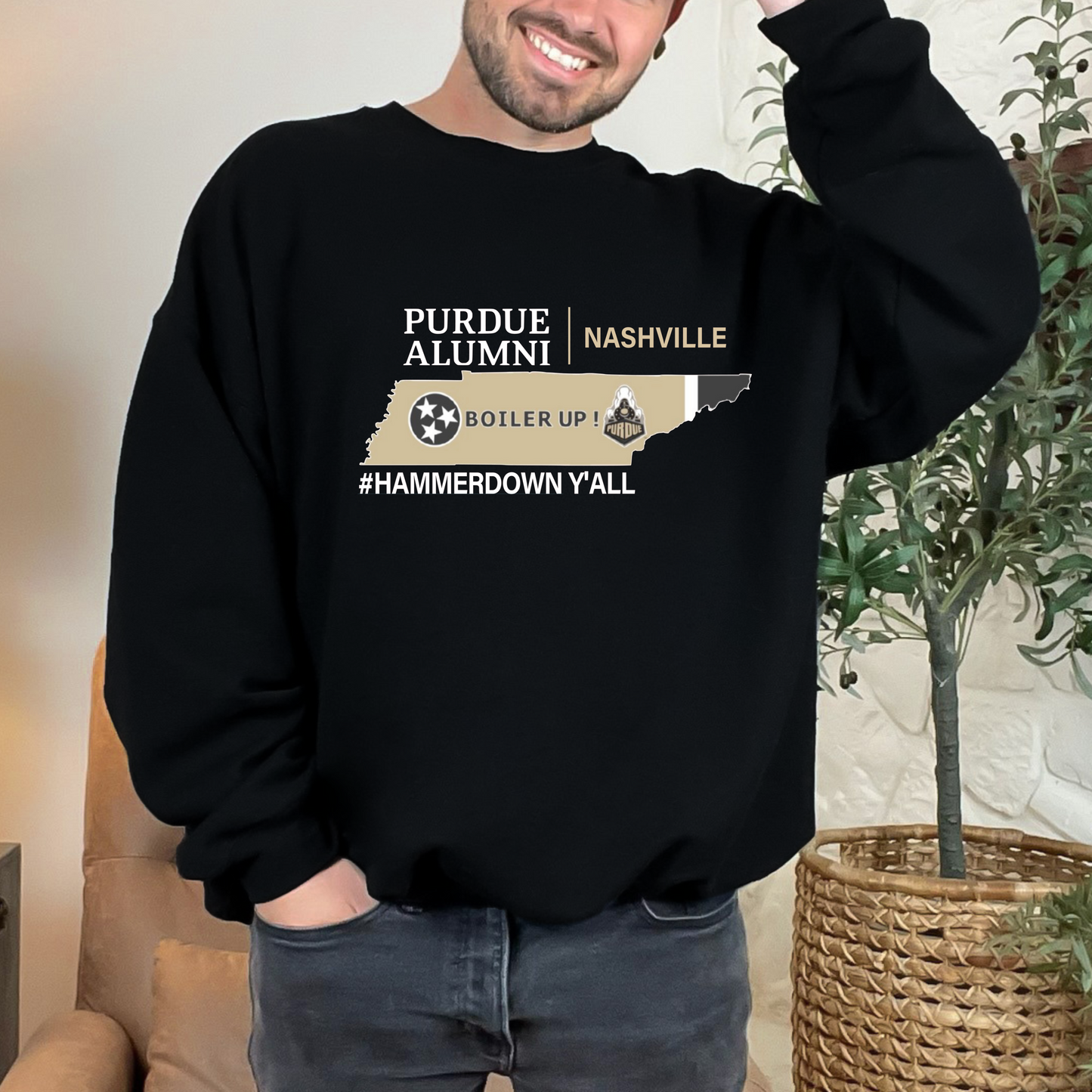 Purdue University Alumni Nashville Sweatshirt Embroidered