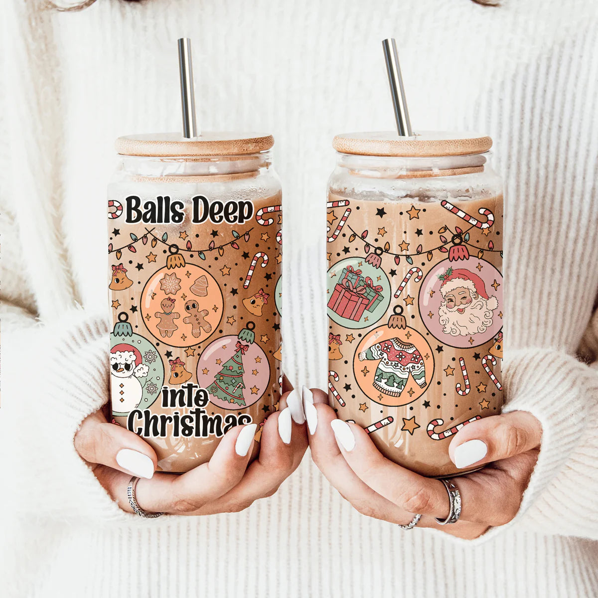 Balls Deep Into Christmas 17oz Libby Glass