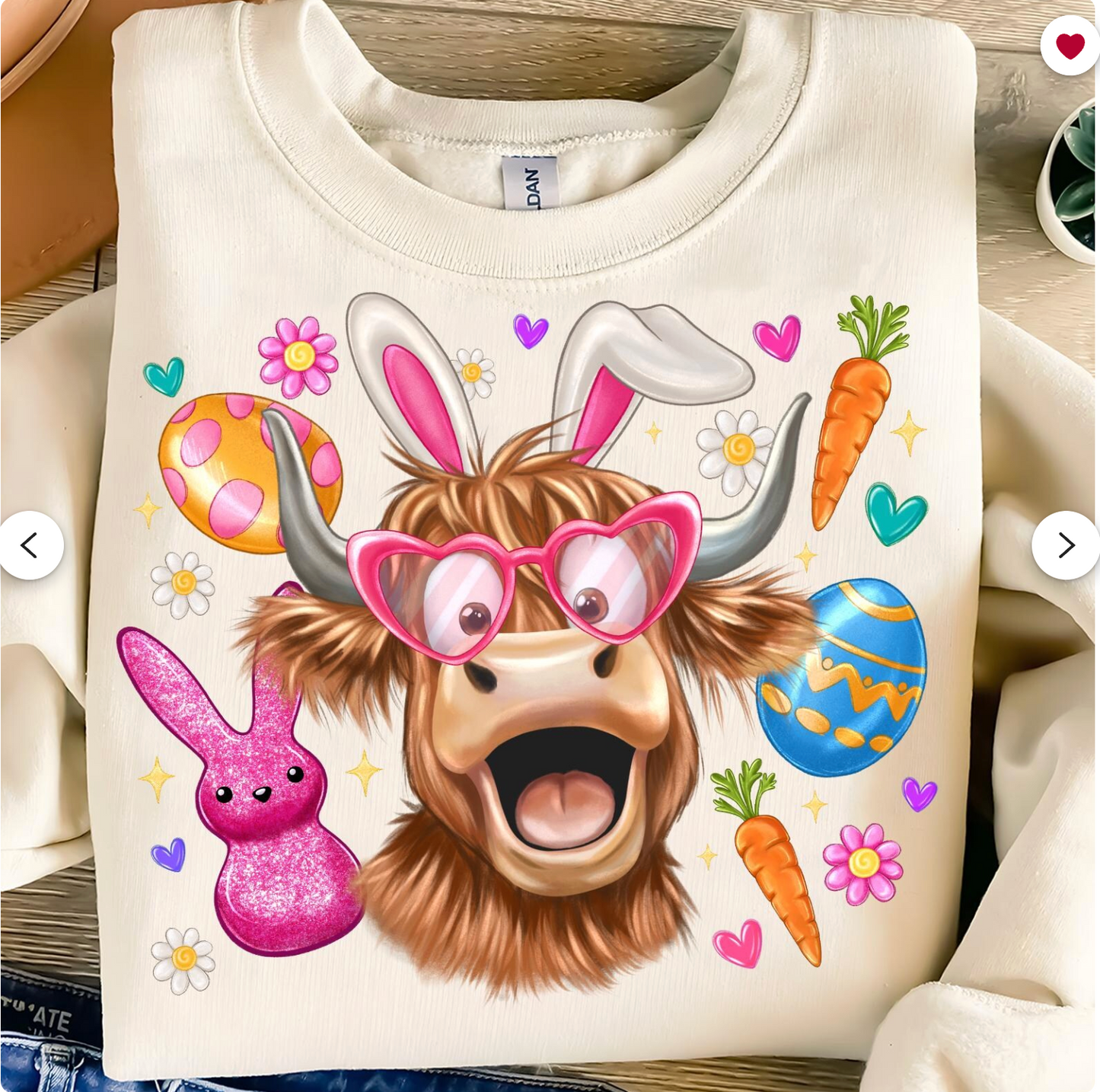 Easter Highland Cow Toddler Graphic Tee