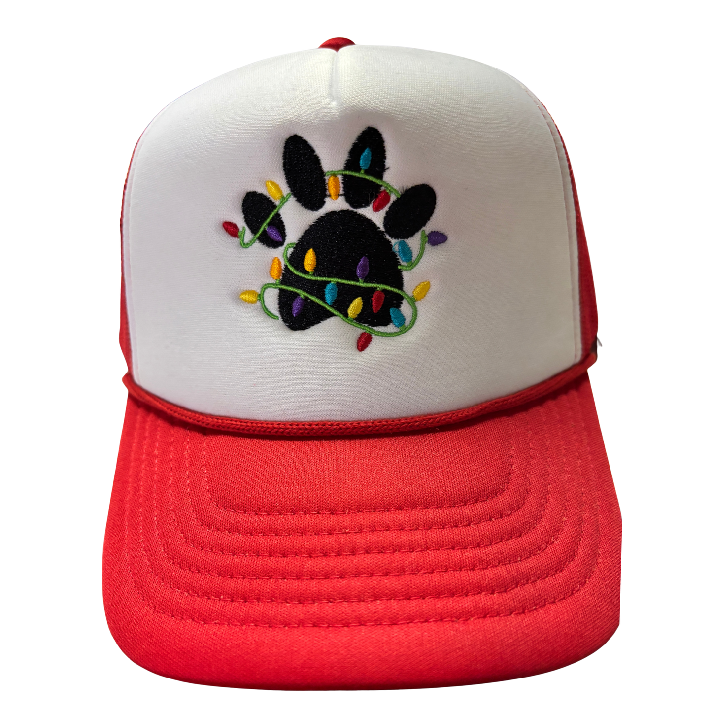 Dog Paw Christmas Lights Hat