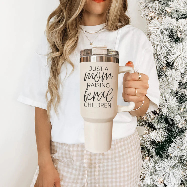 Mom Raising Feral Kids 40OZ Tumbler