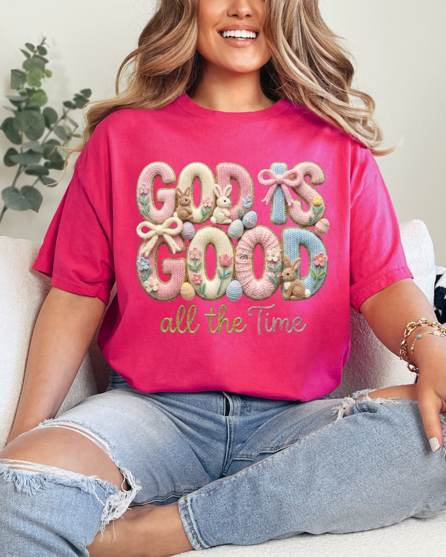 God Is Good All the Time Tee β Pastel Easter Faith Graphic T-Shirt
