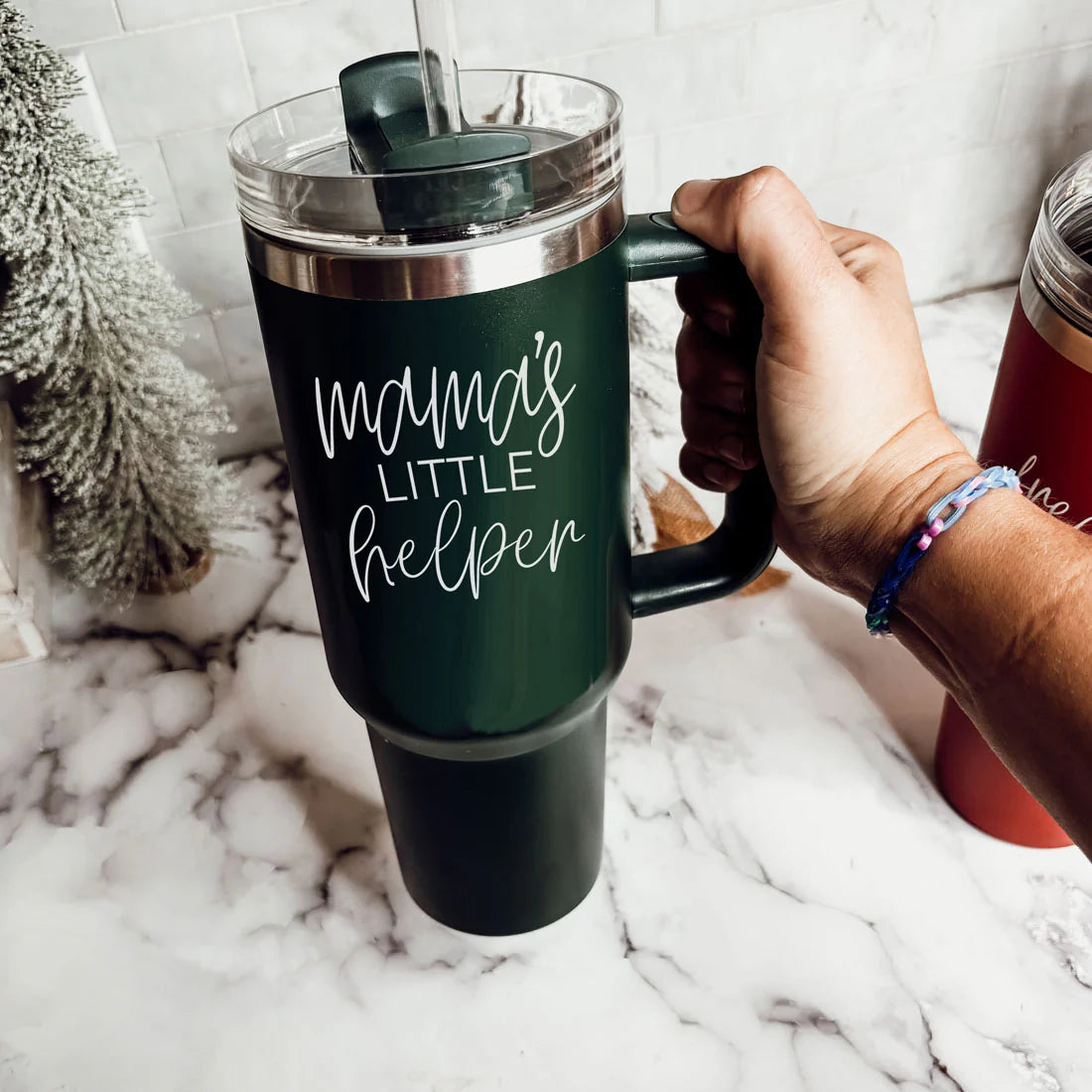 Mama's Helper Red 40oz Tumbler