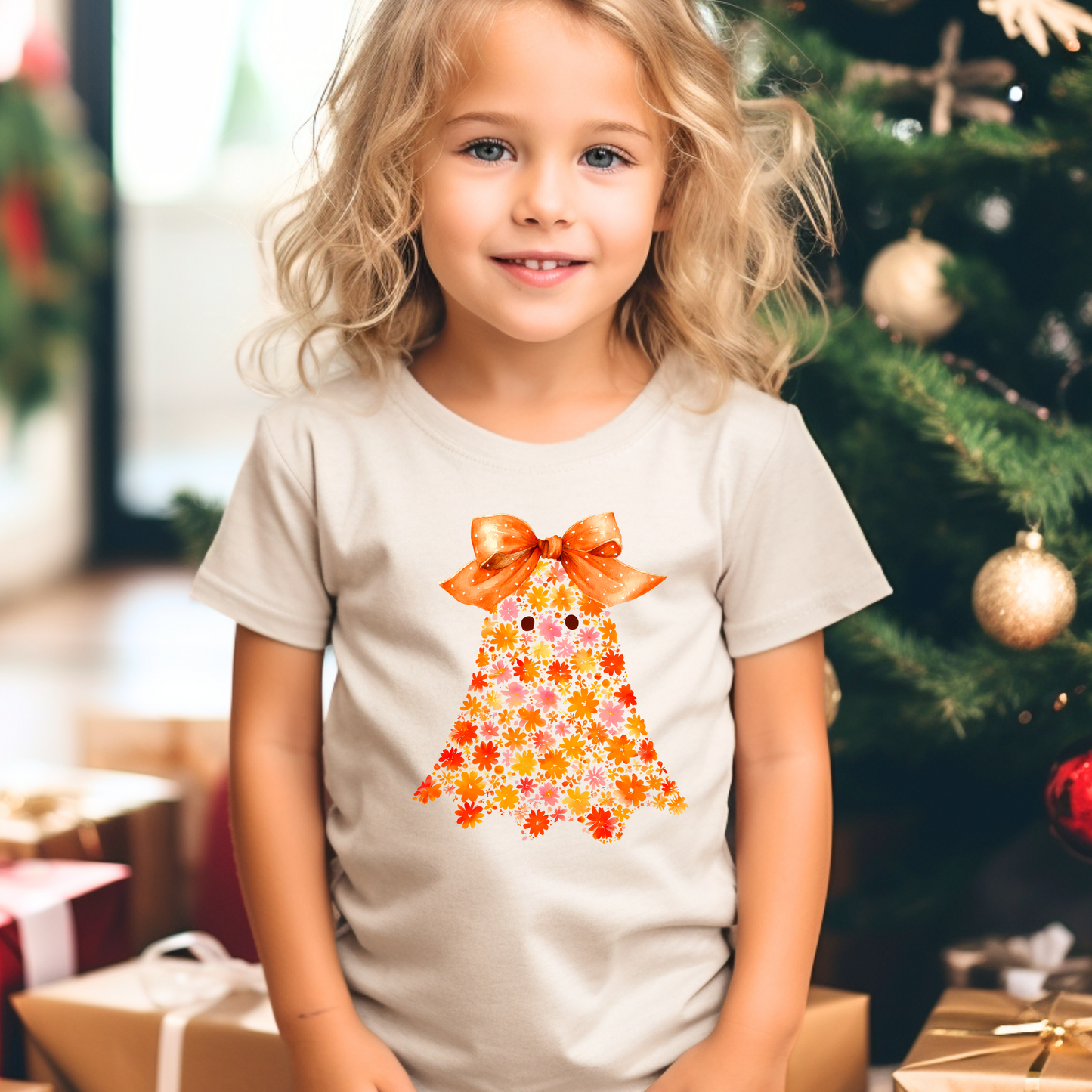 Orange Daisy Ghost T-Shirt Youth/Toddler