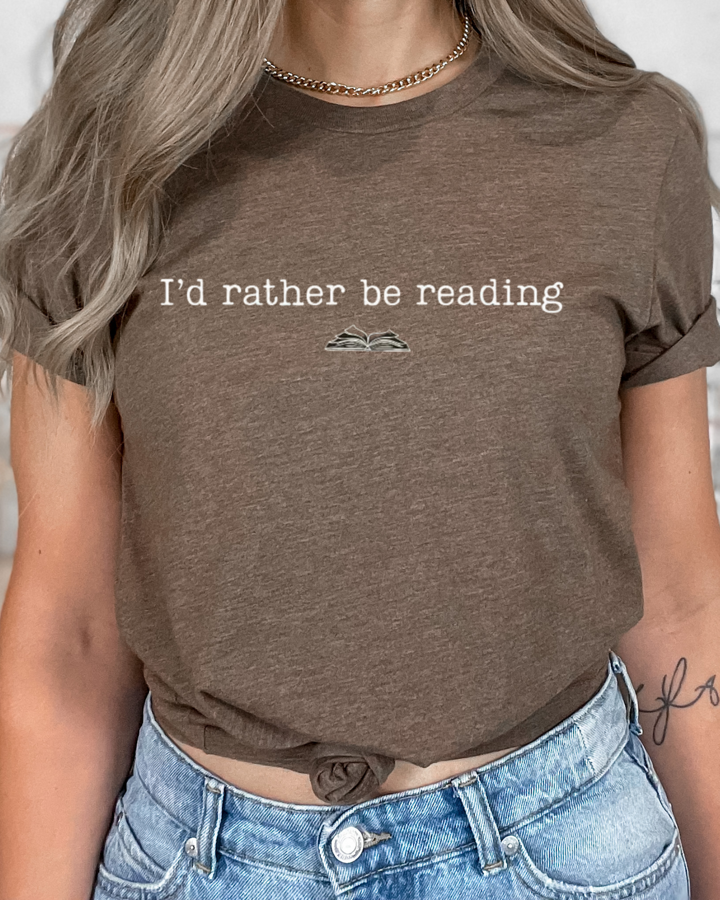 I’d Rather Be Reading Minimalist Book Lover Tee