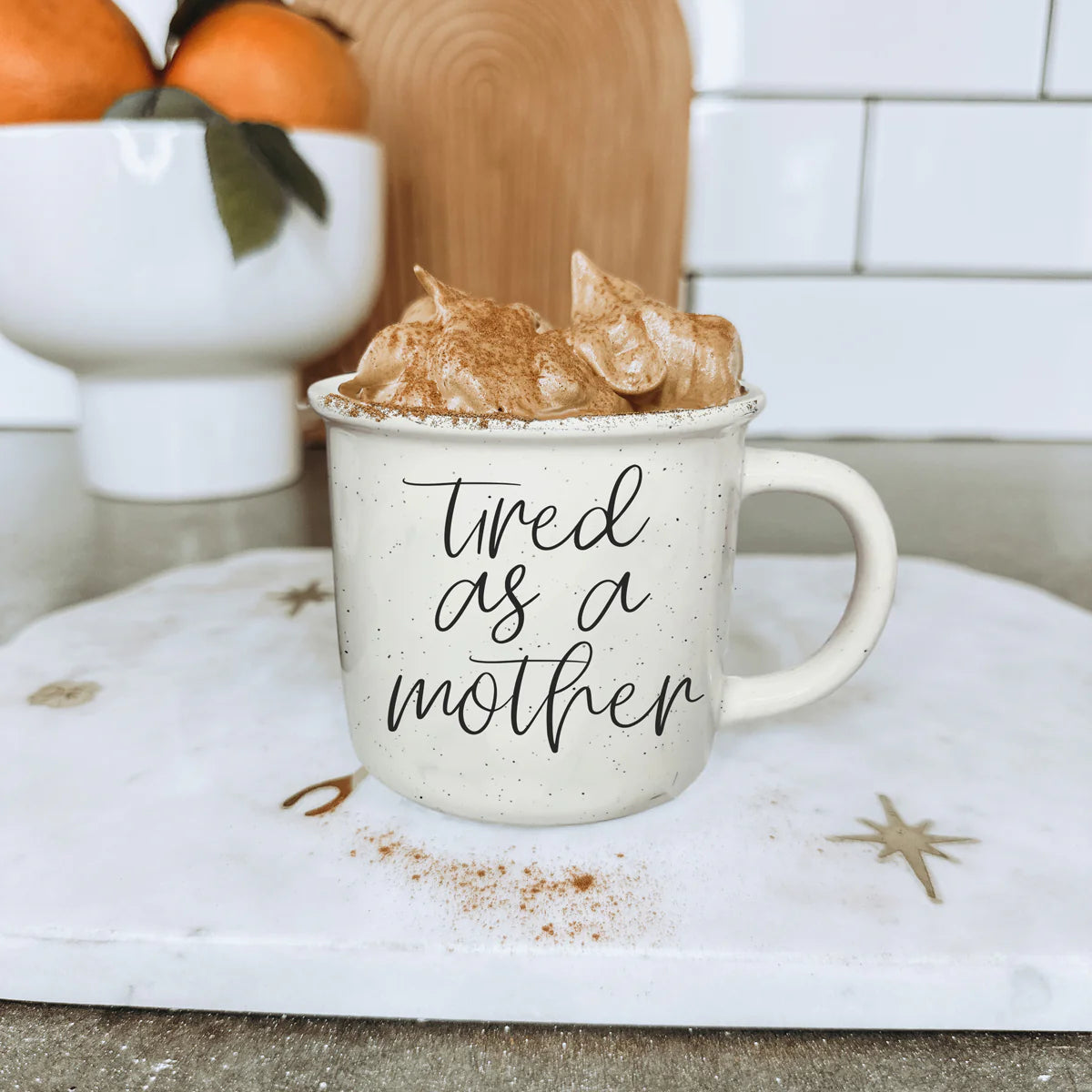 Tired As A Mother 14.5oz Campfire Mug