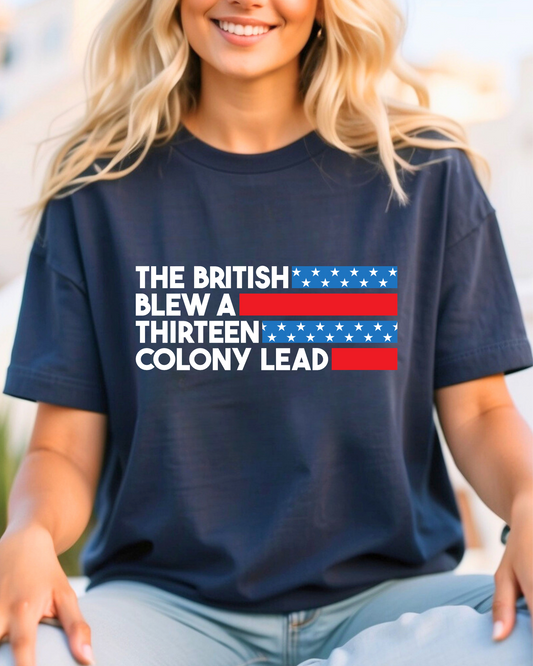 Thirteen Colony Lead Graphic Tee – Patriotic Statement Shirt