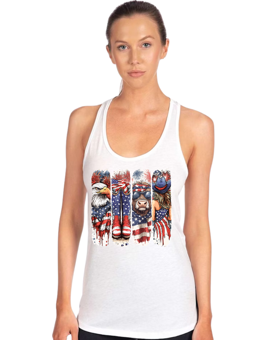 Americana Panel Graphic Tank – Patriotic Summer Tank Top