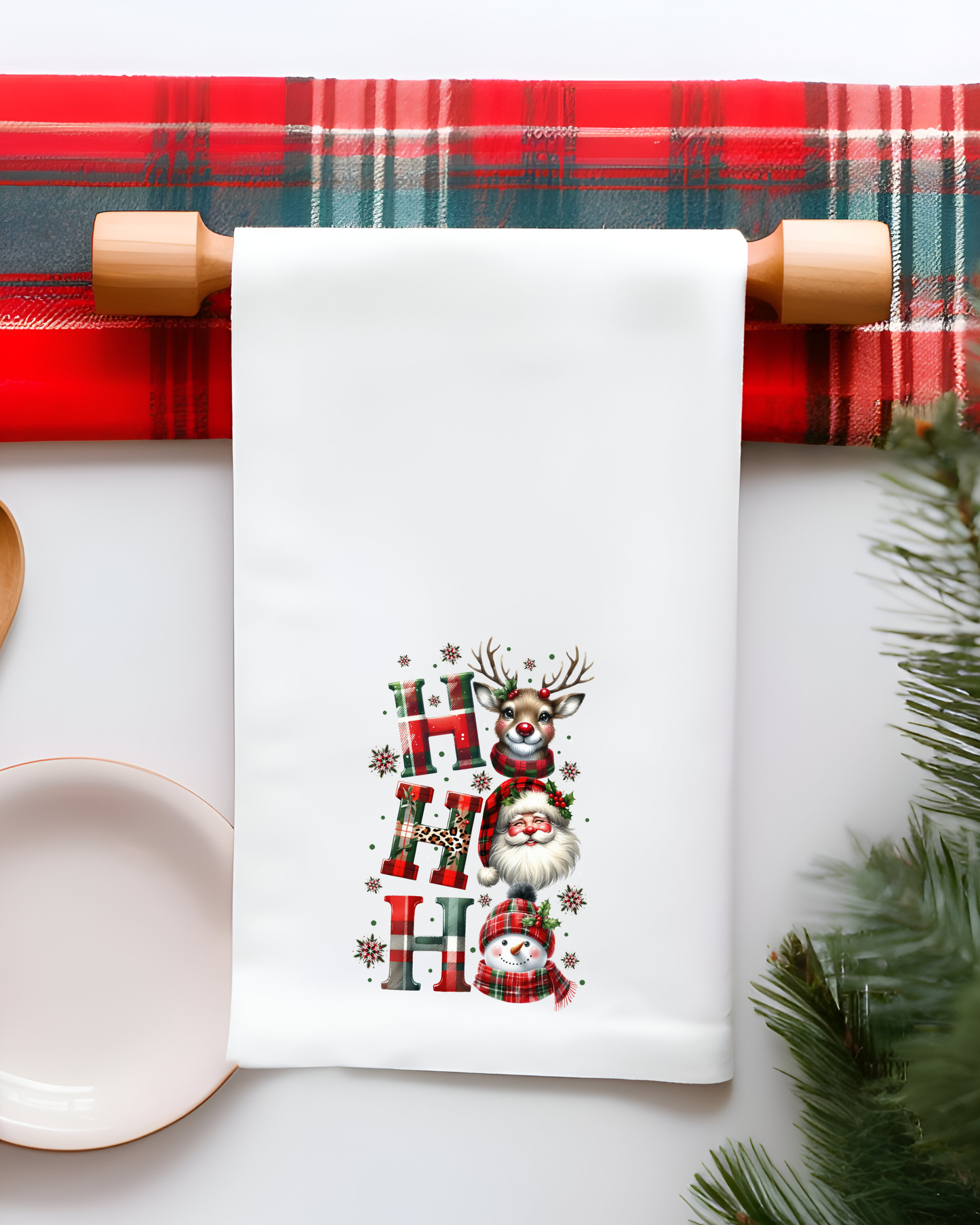 Ho Ho Ho Holiday Character Kitchen Towel