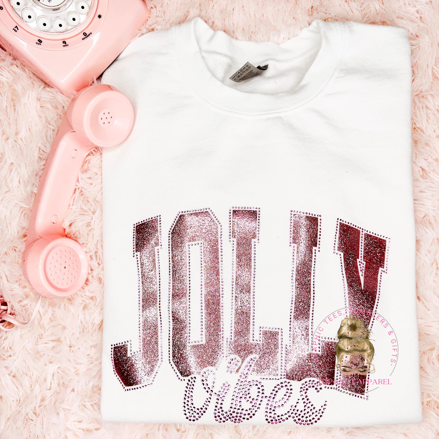 Jolly Vibes - Metallic Print T-Shirt