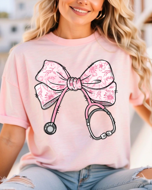 Nurse/Doctor Bow T-Shirt – Cute & Caring