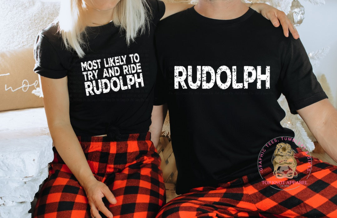 Ride Rudolph His & Hers T-Shirt Set