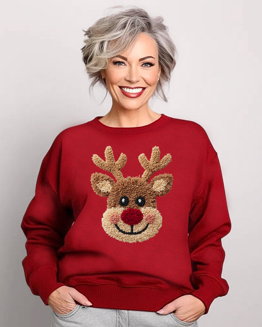 🦌 Reindeer Christmas Sweatshirt | Holiday Cozy Crewneck