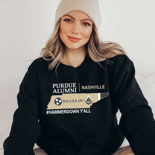 Purdue University Alumni Nashville Sweatshirt Embroidered