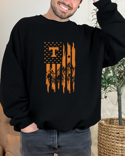 🧡 Tennessee Mountains Flag Sweatshirt | Smoky Mountain Pride Crewneck