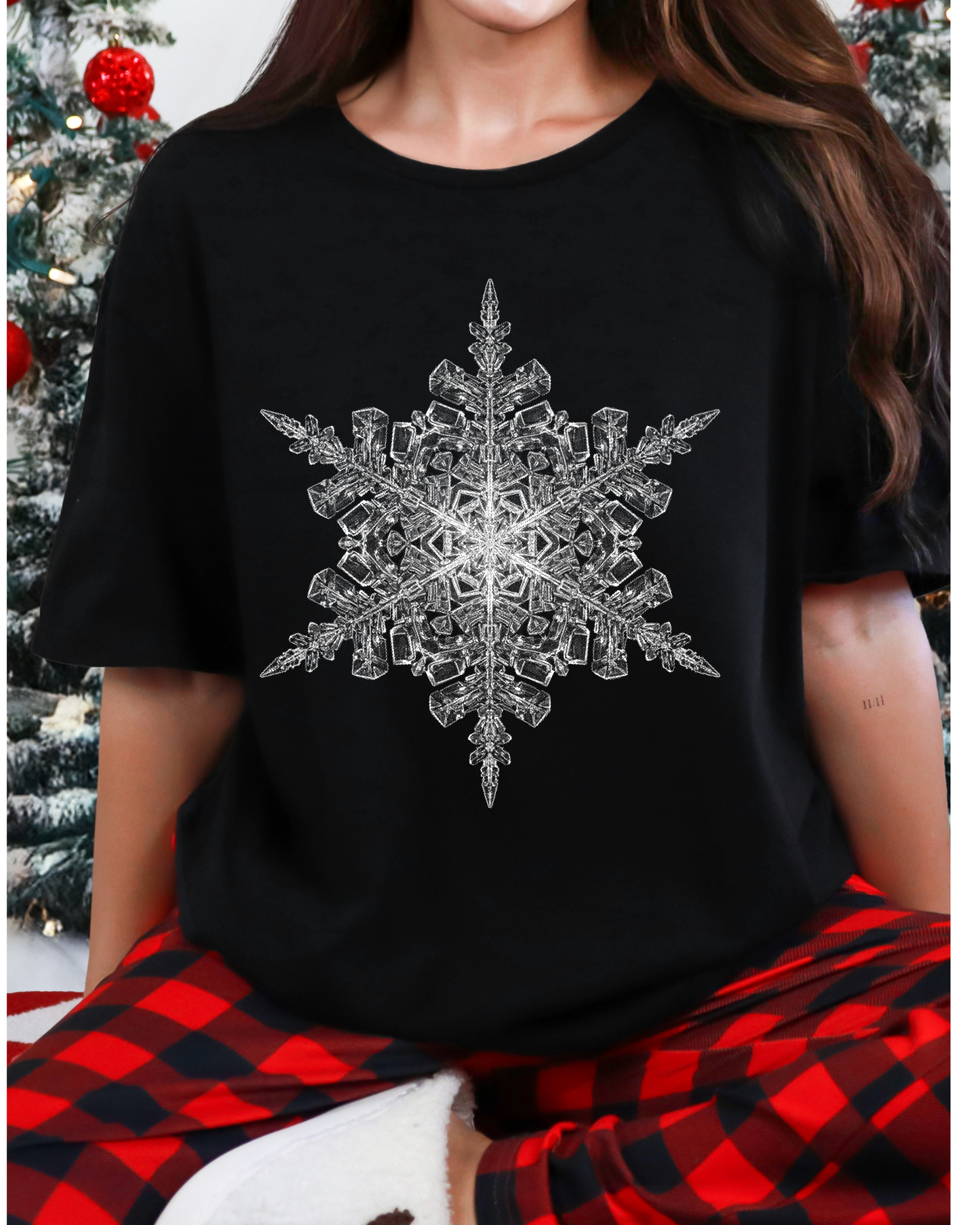 Winter Radiance Crystal Flake T-Shirt ❄️