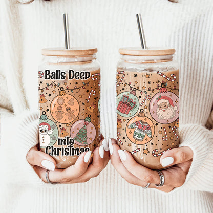 Balls Deep Into Christmas 17oz Libby Glass