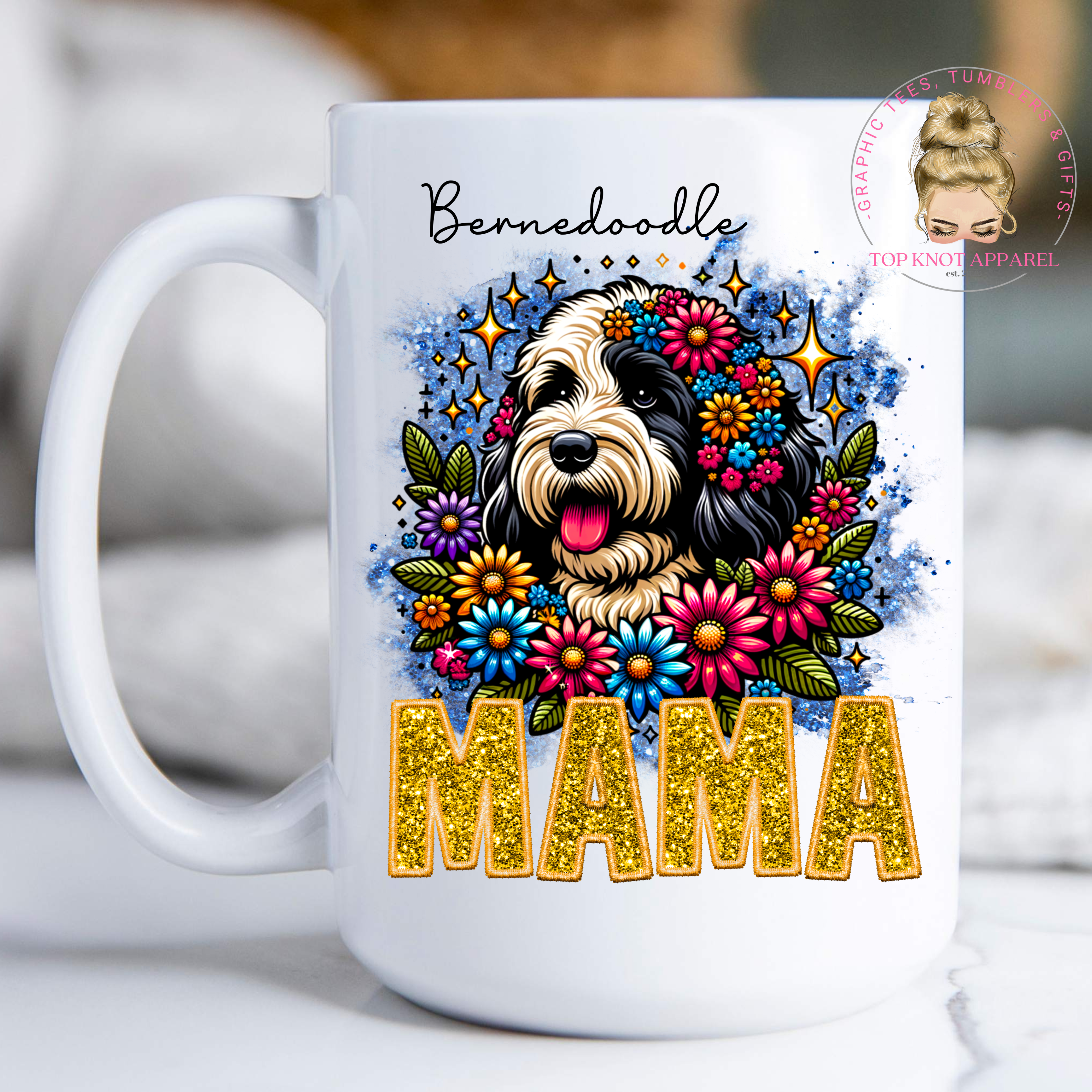 Bernedoodle Mama Coffee Mug 15oz