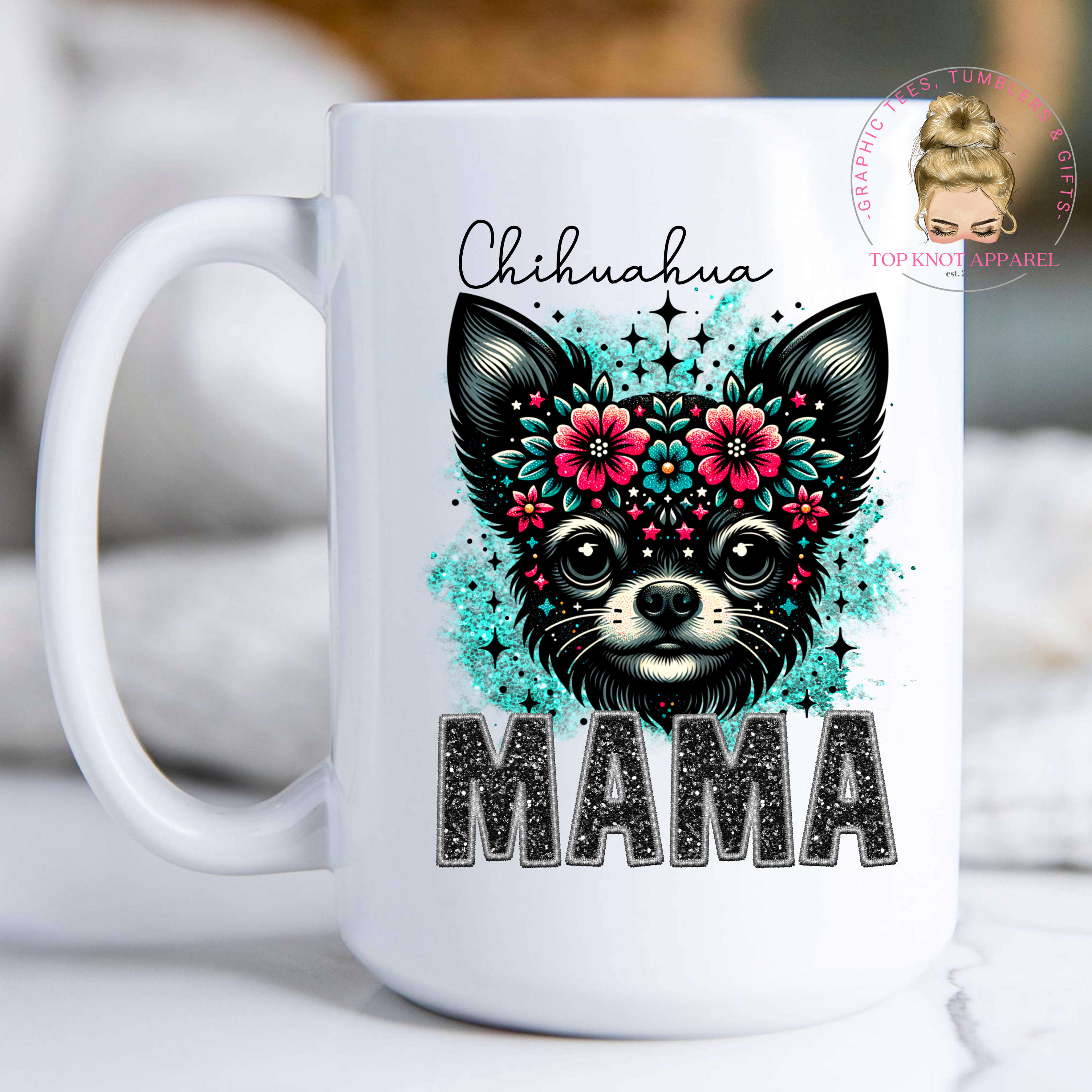 Black Chihuahua Mama Coffee Mug 15oz