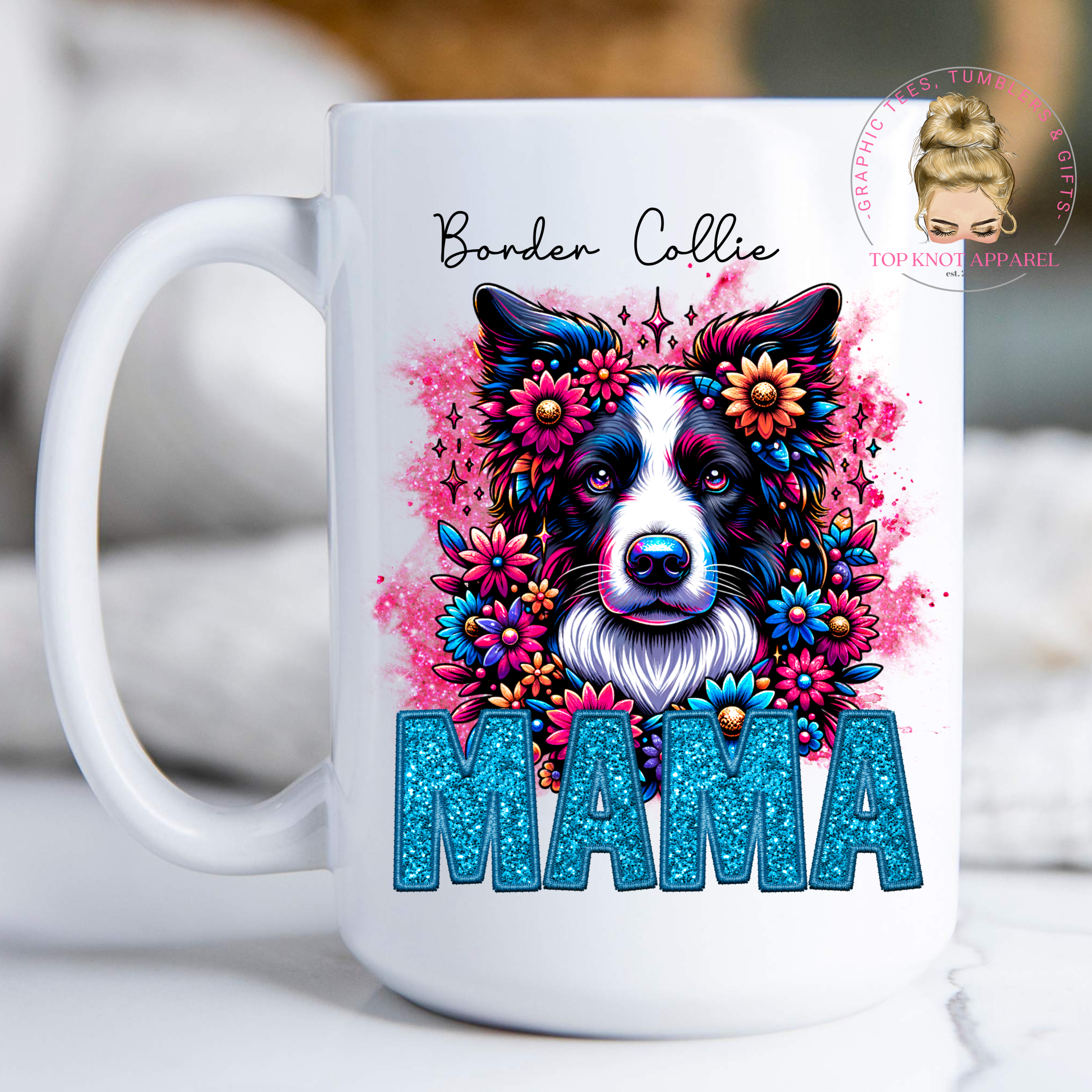 Border Collie Mama Coffee Mug 15oz