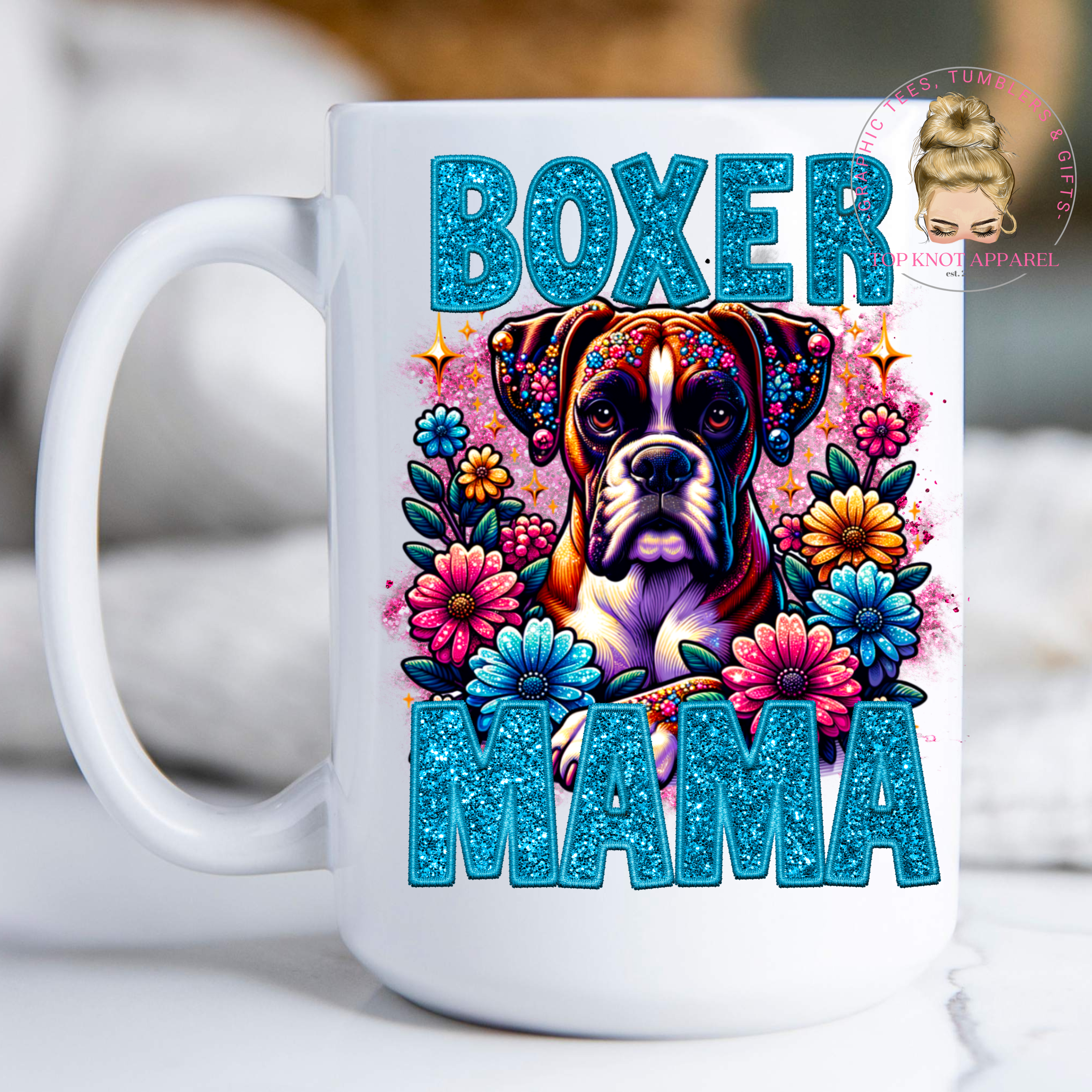 Boxer Mama Coffee Mug 15 oz