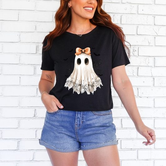 Cute Lace Ghost Halloween T-Shirt