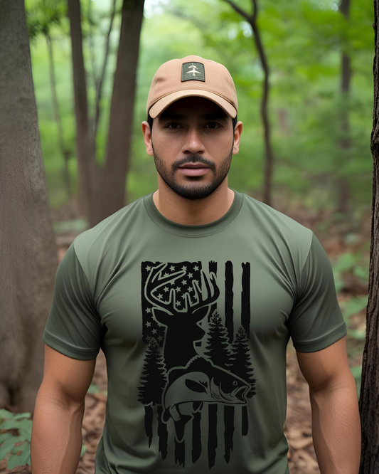 The Hunting Fishing Flag T-Shirt