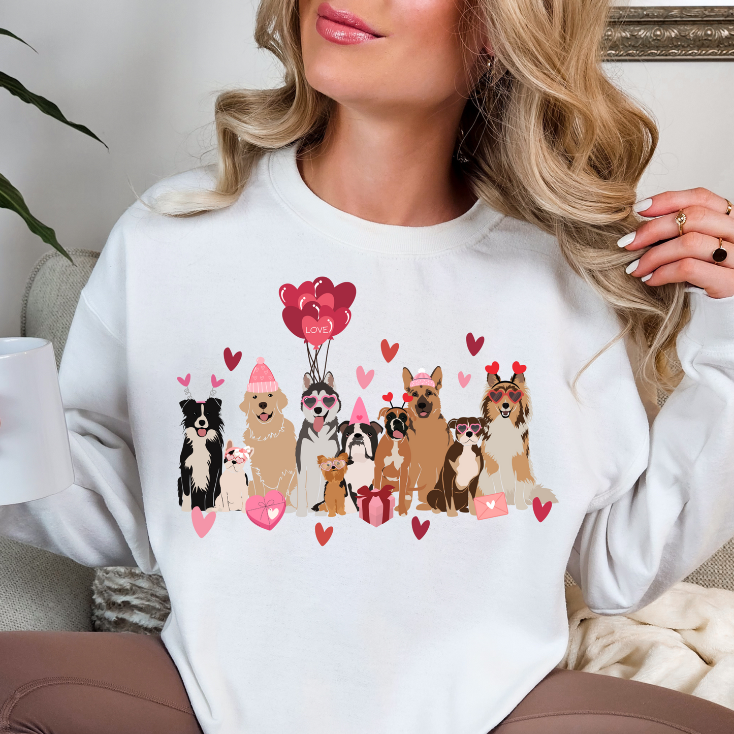 My Dogs are My Valentine Sweatshirt