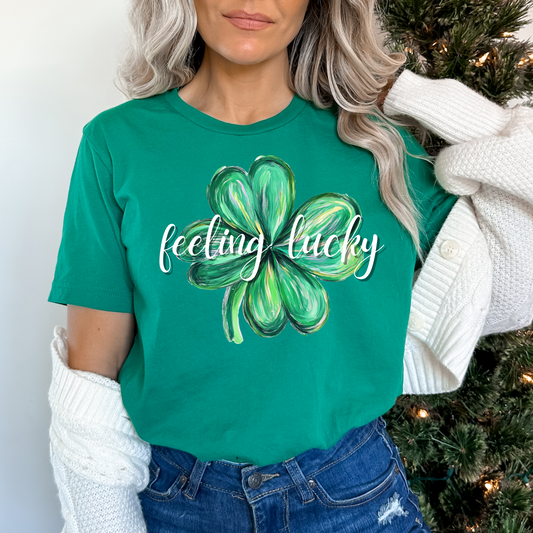 Feeling Lucky Watercolor Shamrock