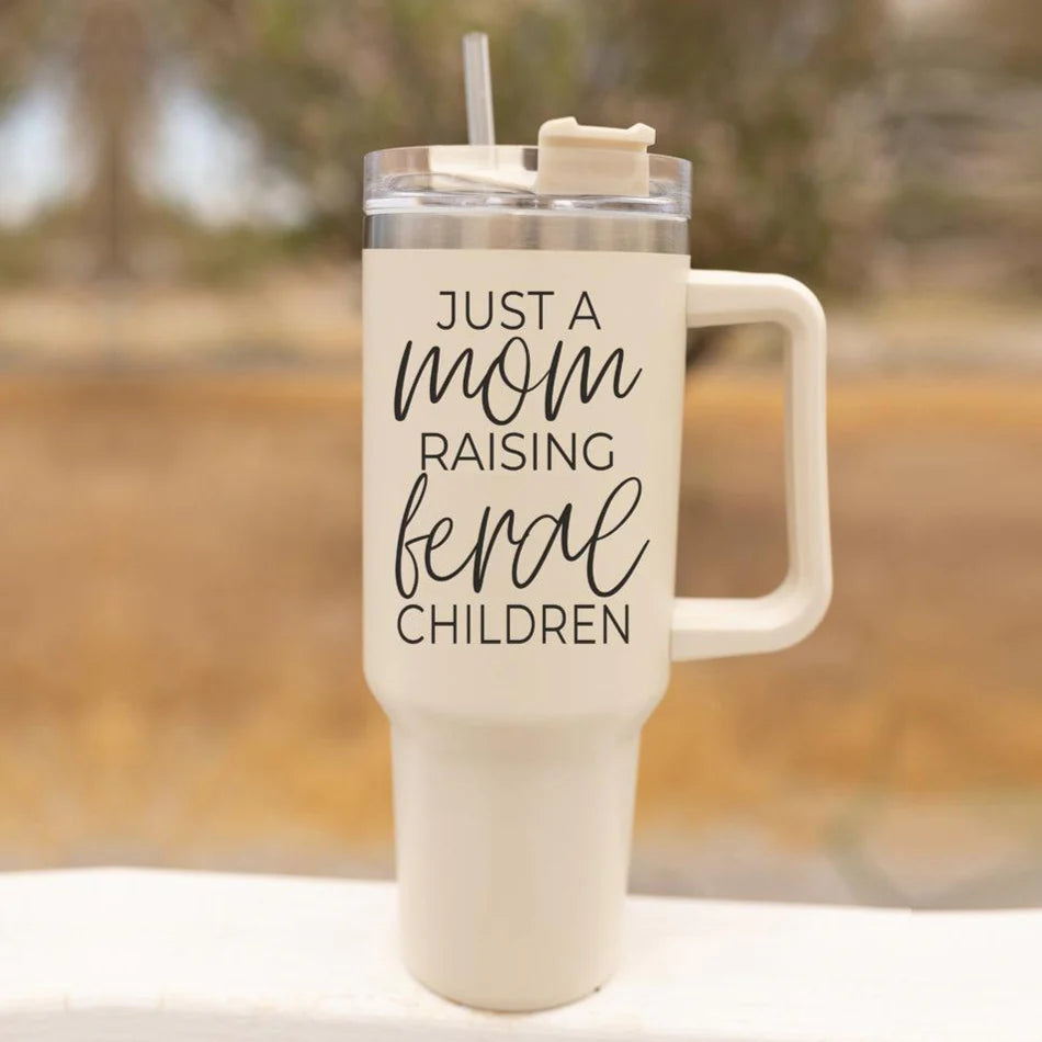 Mom Raising Feral Kids 40OZ Tumbler