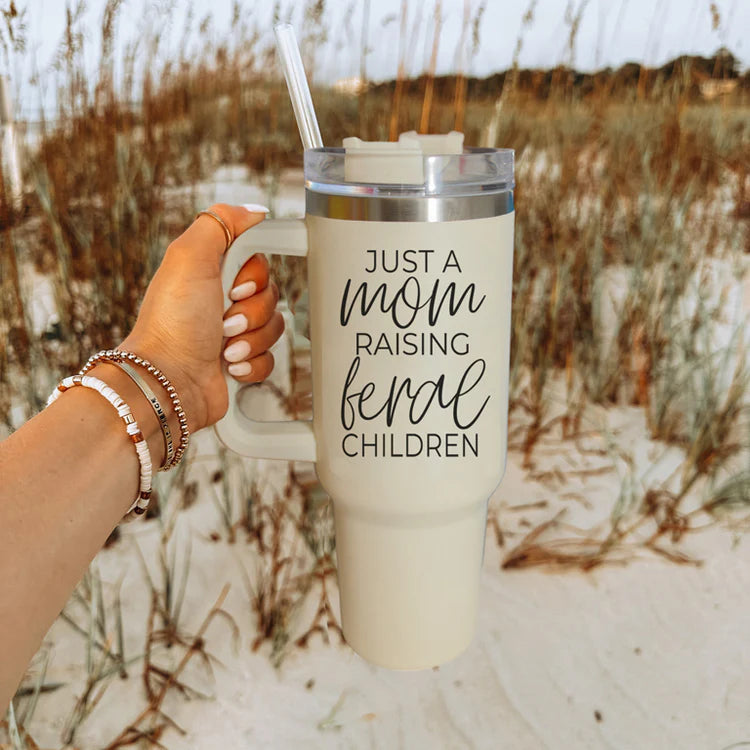 Mom Raising Feral Kids 40OZ Tumbler