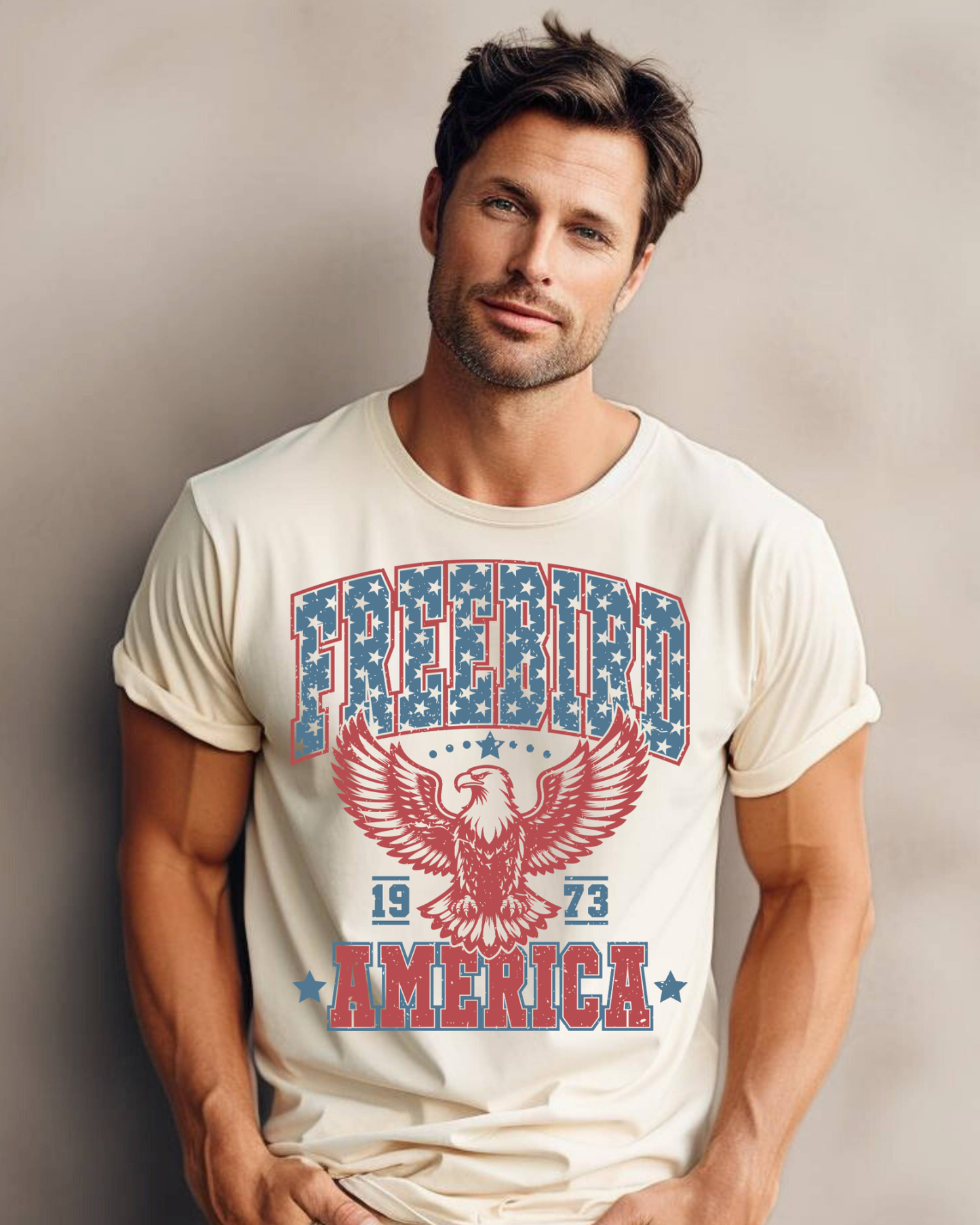 Freebird America Graphic Tee – Vintage Patriotic Shirt