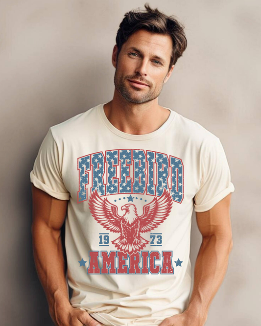 Freebird America Graphic Tee – Vintage Patriotic Shirt