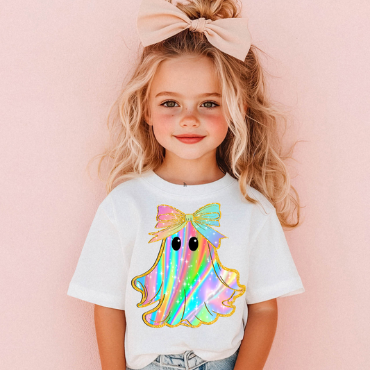 Irridiscent Ghost Halloween Youth T-Shirt