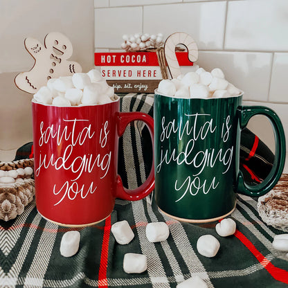 Santa's Judging You Coffee Mug