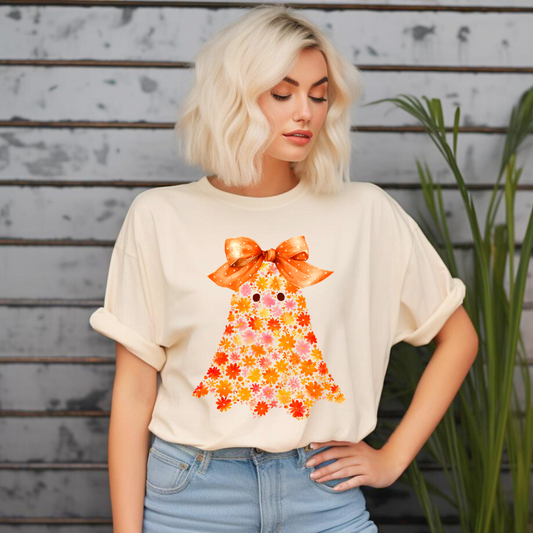 Orange Daisy Ghost T-Shirt