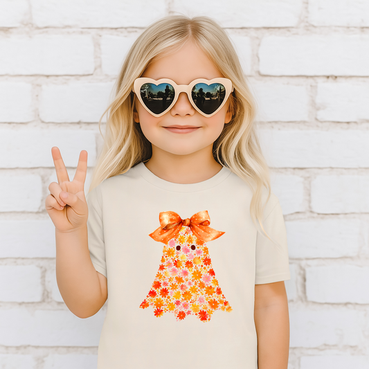 Orange Daisy Ghost T-Shirt Youth/Toddler
