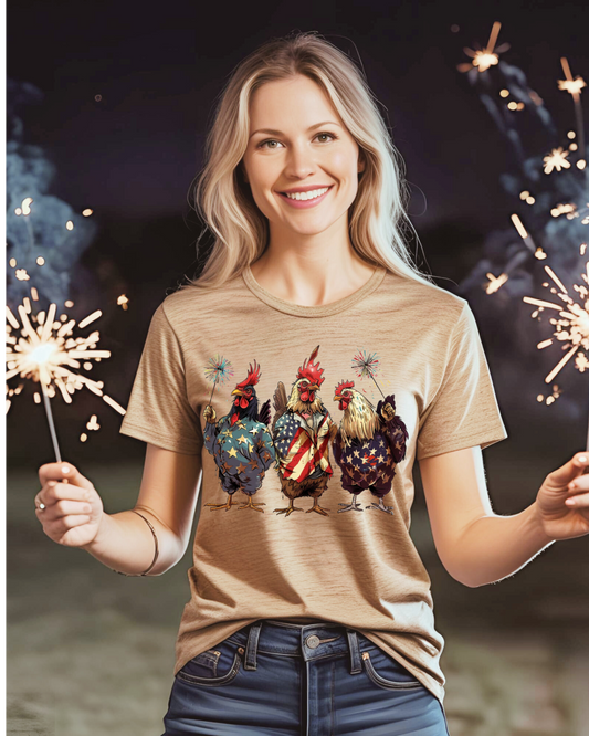 Patriotic Chickens T-Shirt