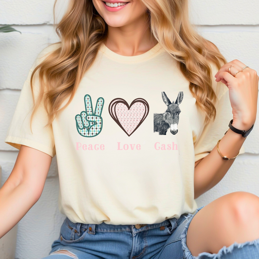 Peace Love Cash T-shirt