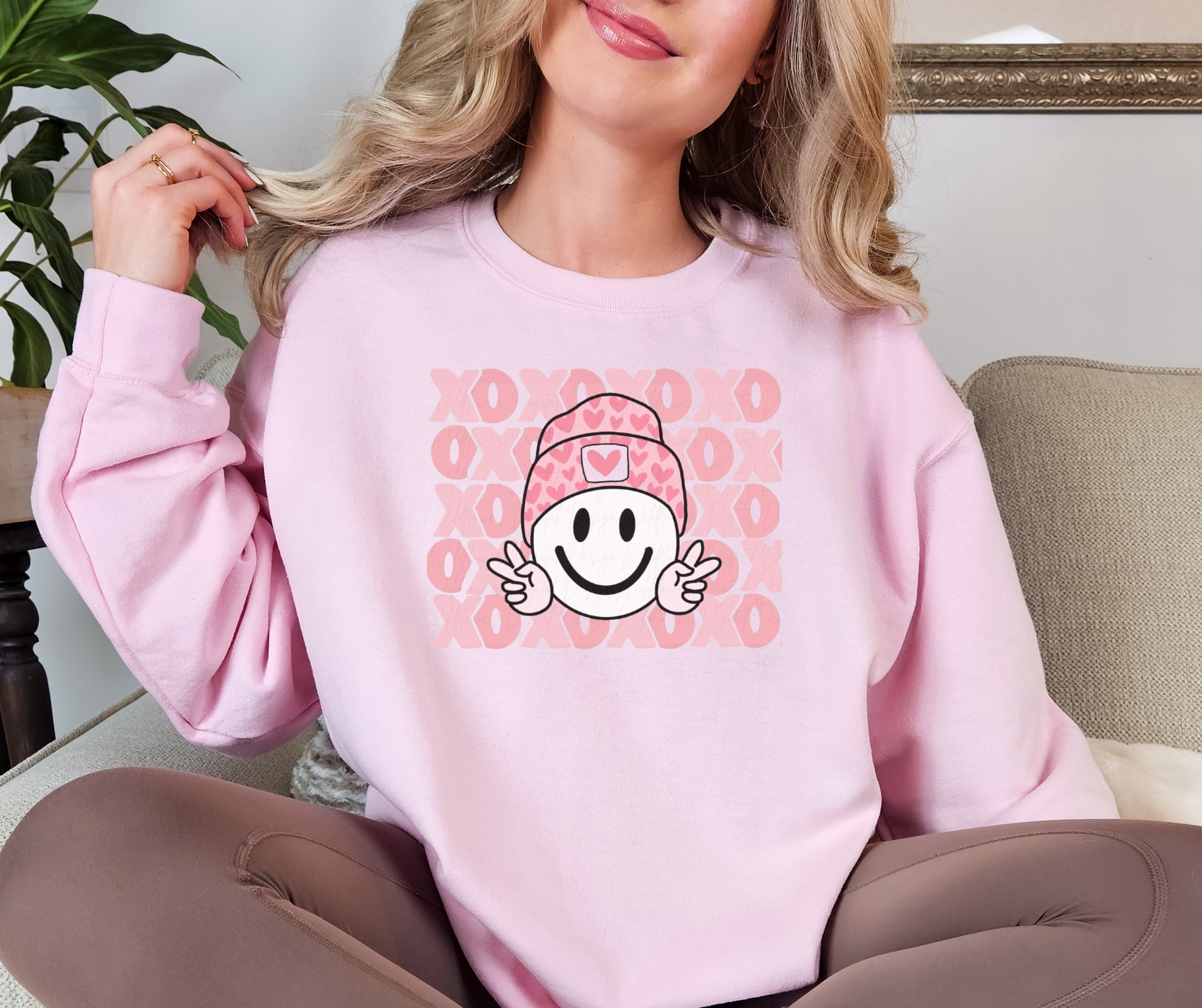 XOXO Smiley Face Sweatshirt