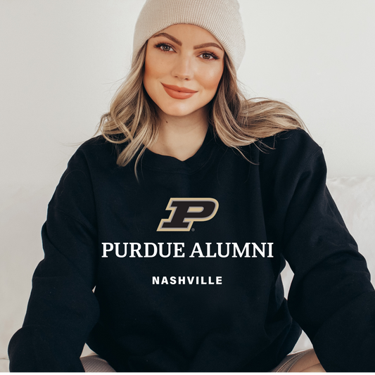 Purdue University Alumni Nashville Sweatshirt - Heat Transfer