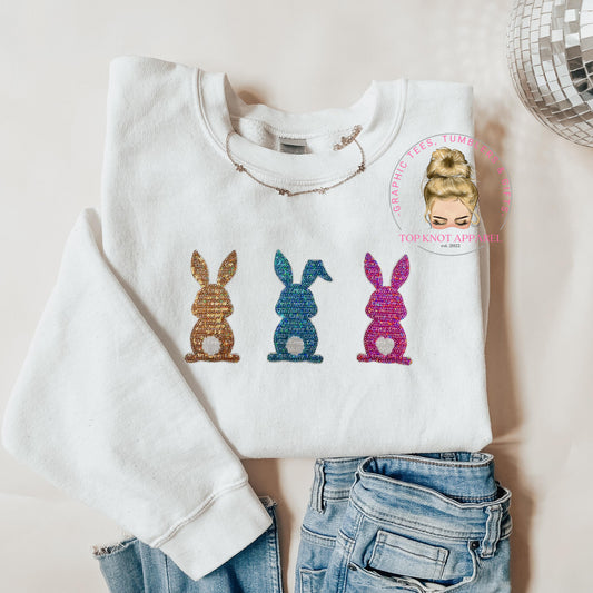 Sequin Glitter Like Easter Bunny T-shirt