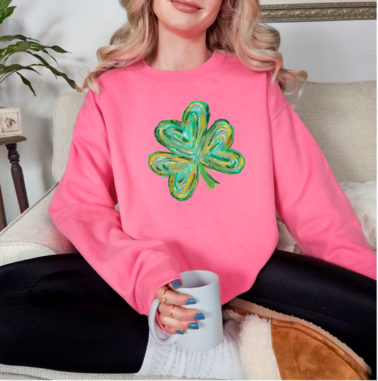 Watercolor Shamrock Sweatshirt