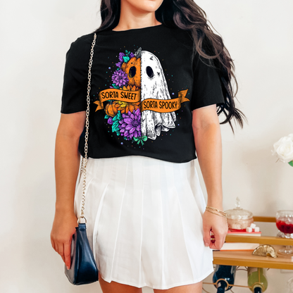 Sorta Sweet Sorta Spooky Women’s Graphic Tee – Fall & Halloween Style