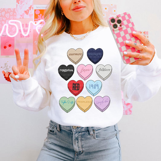 TS Eras Candy Hearts Sweatshirt